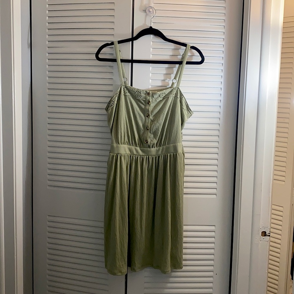 Live To Be Spoiled Green Spring Summer Dress